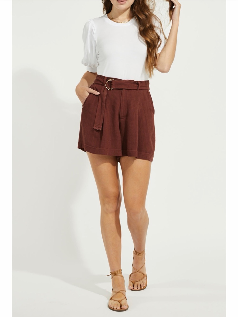 GENTLE FAWN $88 LINEN BLEND SHORTS